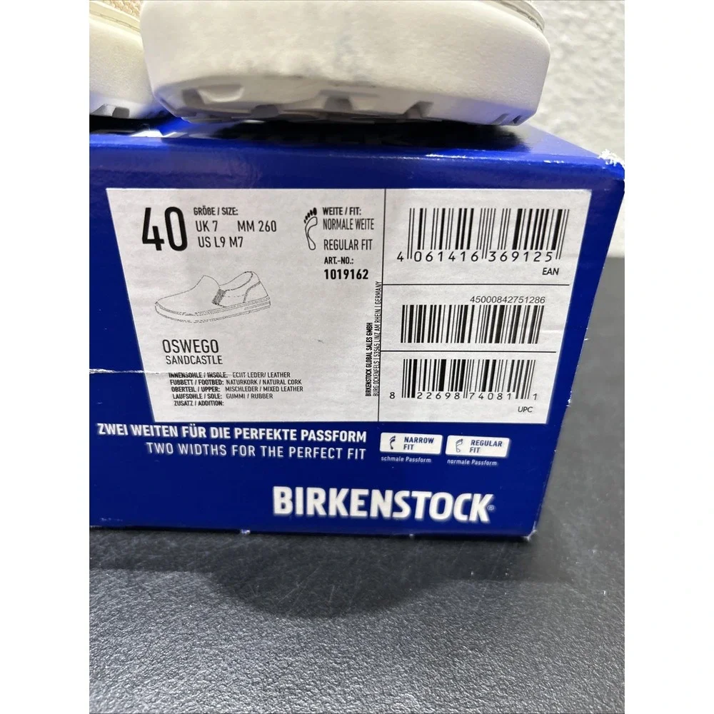 Birkenstock Oswego Textile Suede Sandcastle EU 40 US L9 M7 Womens Mens
